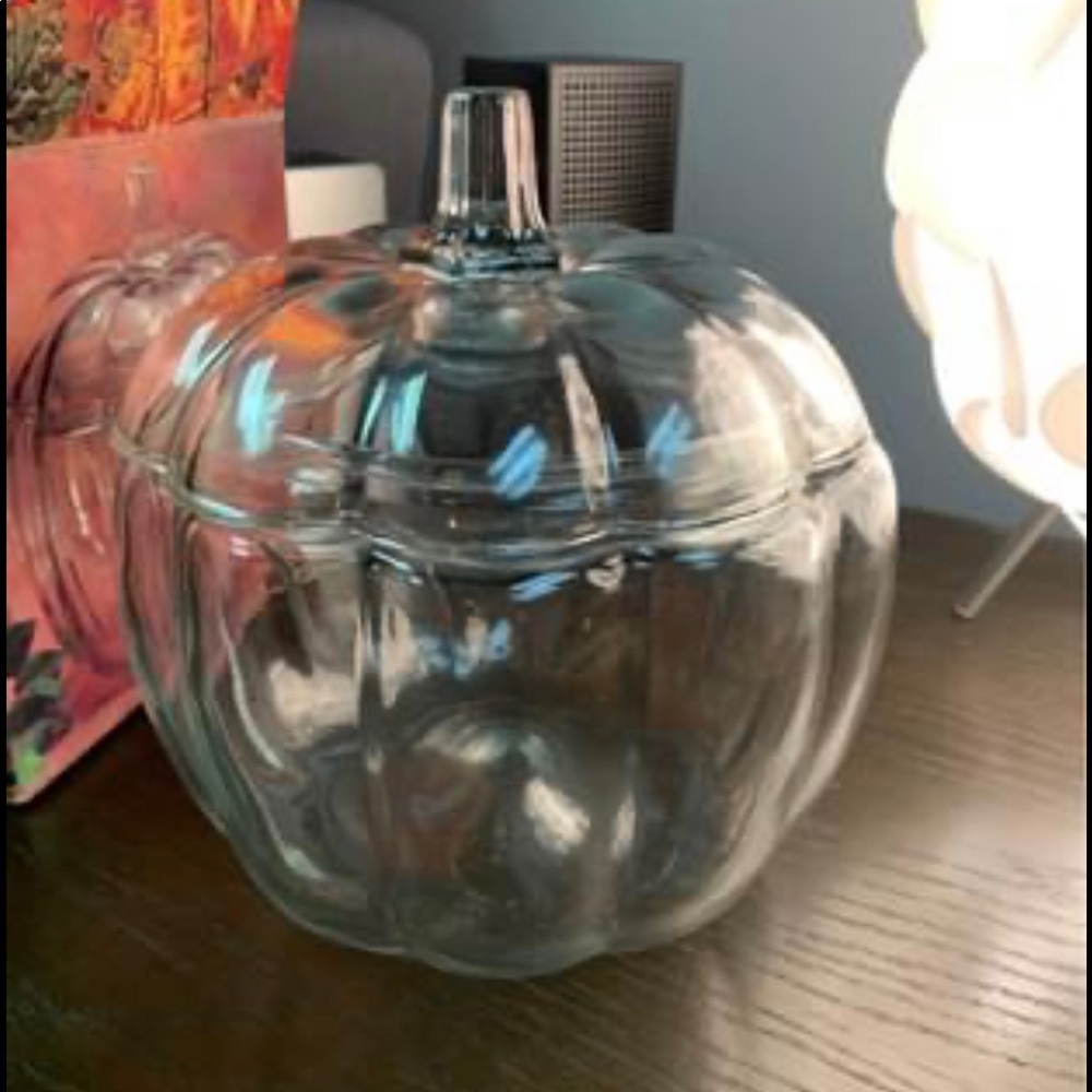 Glass Pumpkin Jar